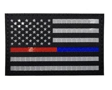 IR Reflective Flag Patch in Thin Red & Blue Line (single patch only) Variant by Bifrost Gear