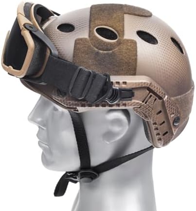 Helmet with black 36mm swivel goggle strap adapters.