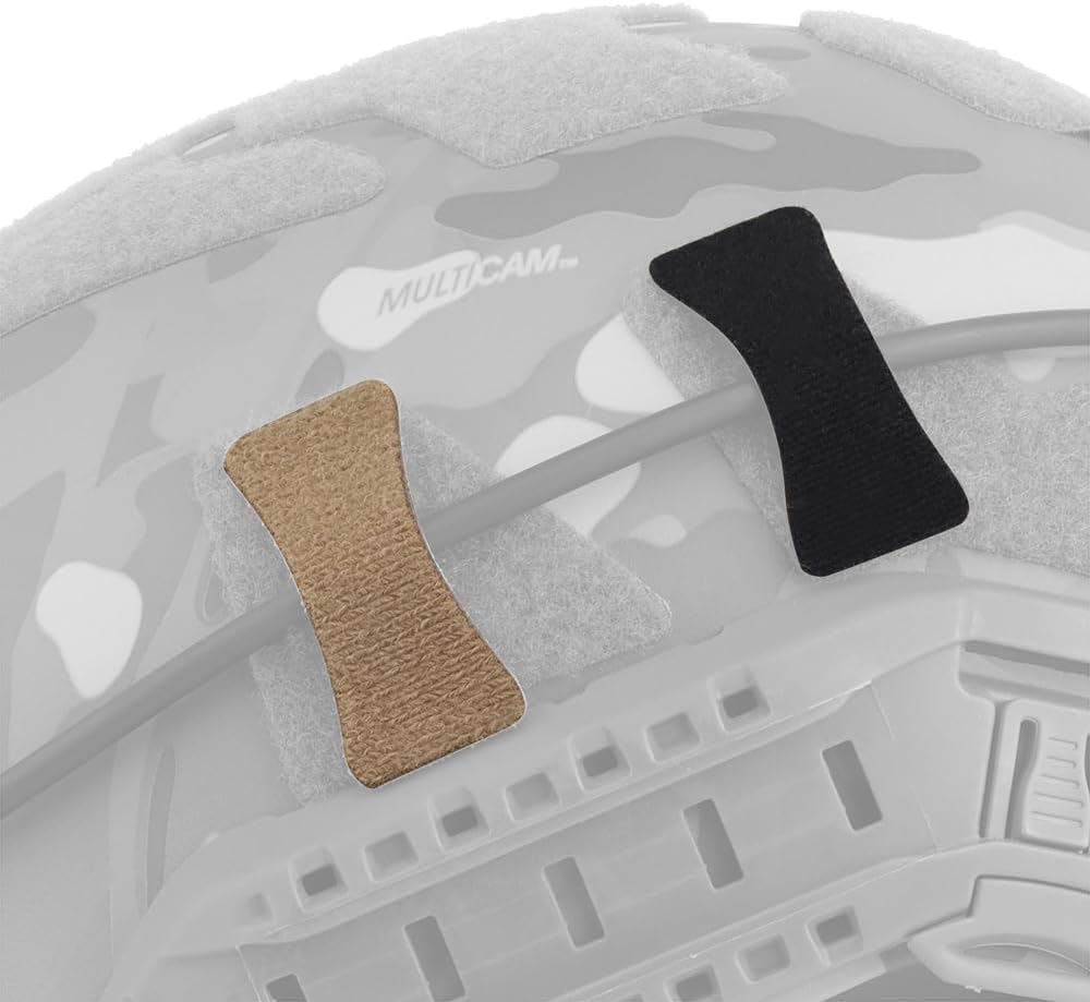 Tactical Hook & Loop Cable Management Patches (8 Pack) Black and Tan Variant by Bifrost Gear.