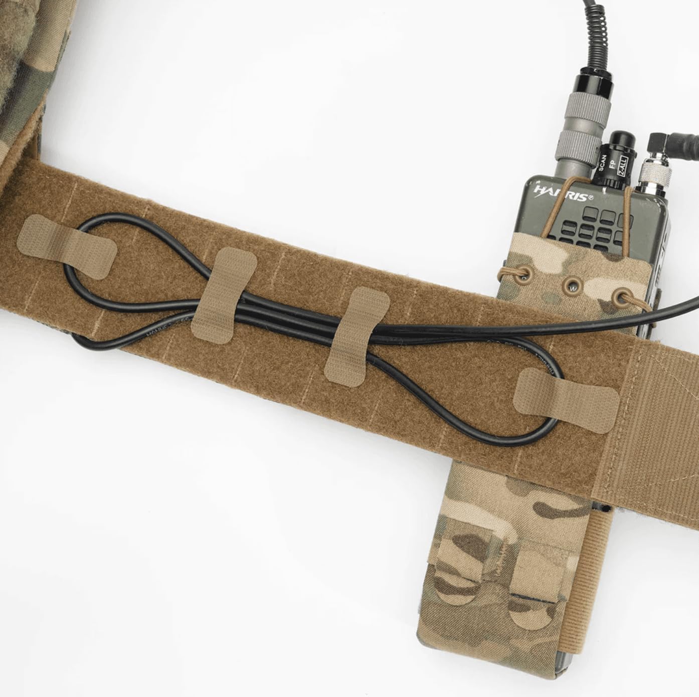 Bifrost Gear Tan Tactical Hook & Loop Cable Management Patches (8-Pack).