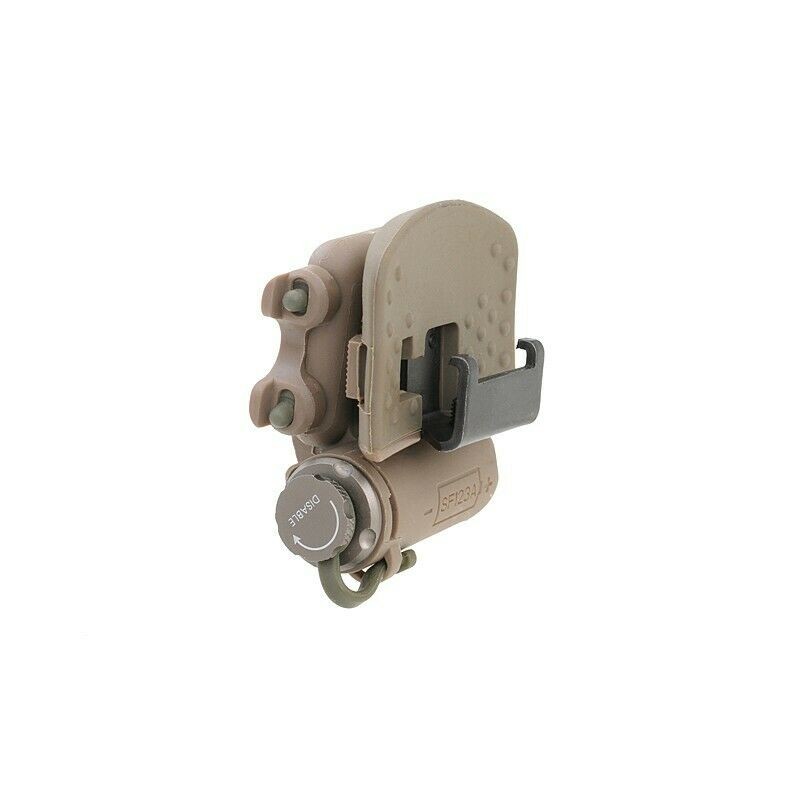 IR Strobe and Visible LED Tactical Helmet Light in tan.