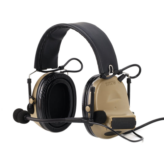 Valhalla NRR 23db Electronic Hearing Protection Headset in tan.