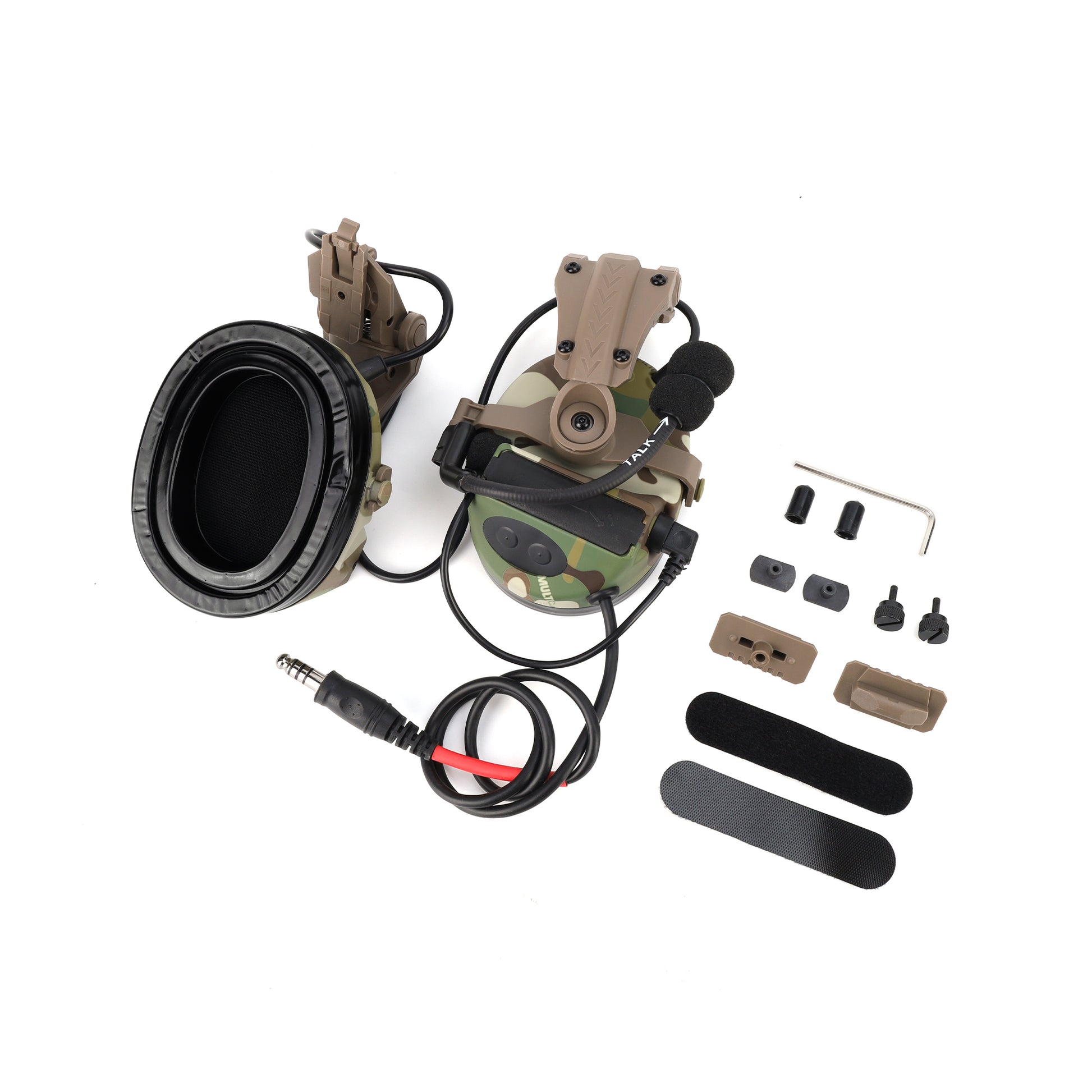 MultiCam version of the Bifrost Gear Valhalla NRR 23dB electronic hearing protection headset.
