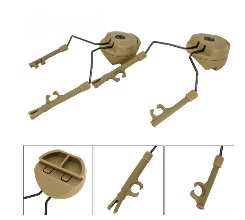 Tan Variant Crye AirFrame Helmet Rail Headset Adapter for Peltor Comtac.