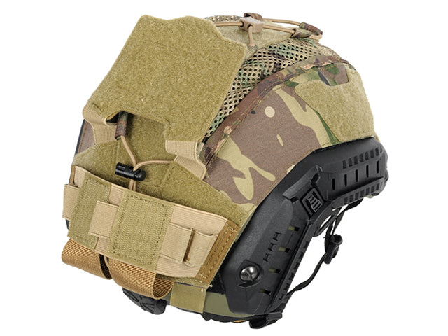 Bifrost Gear Multicam Next Gen Nylon Helmet Cover, shown on a helmet.