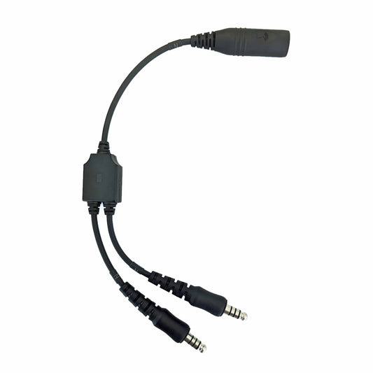 Single Comms to Dual PTT Headset Adapter