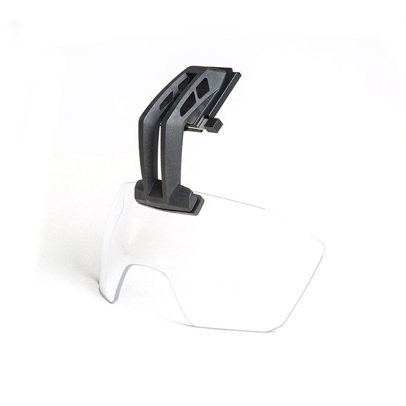 Bifrost Gear ANSI-rated tactical visor with clear lens for helmets.