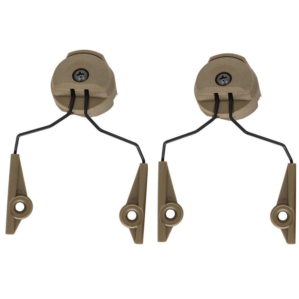 Tan Crye AirFrame Helmet Rail Headset Adapter for Peltor Comtac.