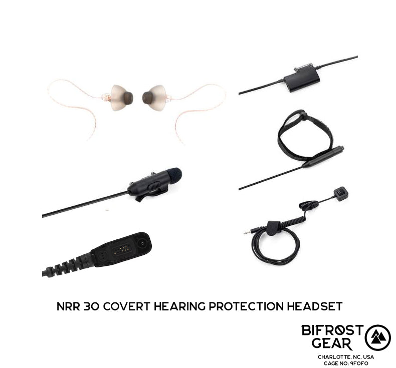 Vidar NRR 30dB Covert Hearing Protection Headset and PTT (PREORDER)